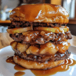 Caramel Apple Funnel Cake Burger — restaurant-quality recipe photo