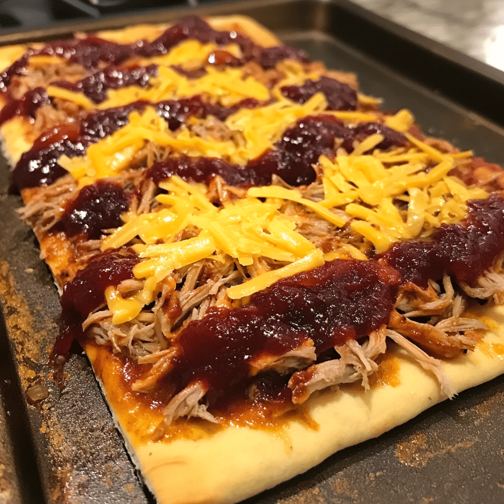 Cranberry BBQ Pulled Pork Flatbread