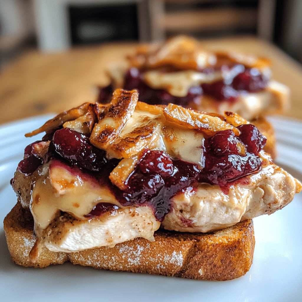How to make Cranberry Maple Glazed Chicken Melt — key cooking step