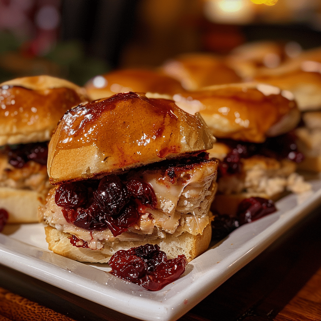 How to make Cranberry Maple Turkey Sliders — key cooking step
