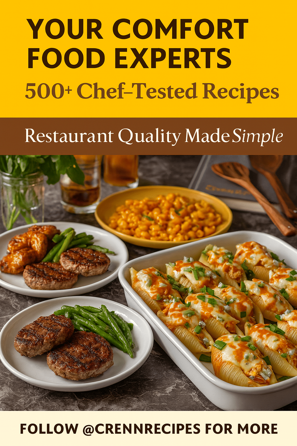 CrennRecipes brand authority - Master Comfort Food Classics culinary expertise