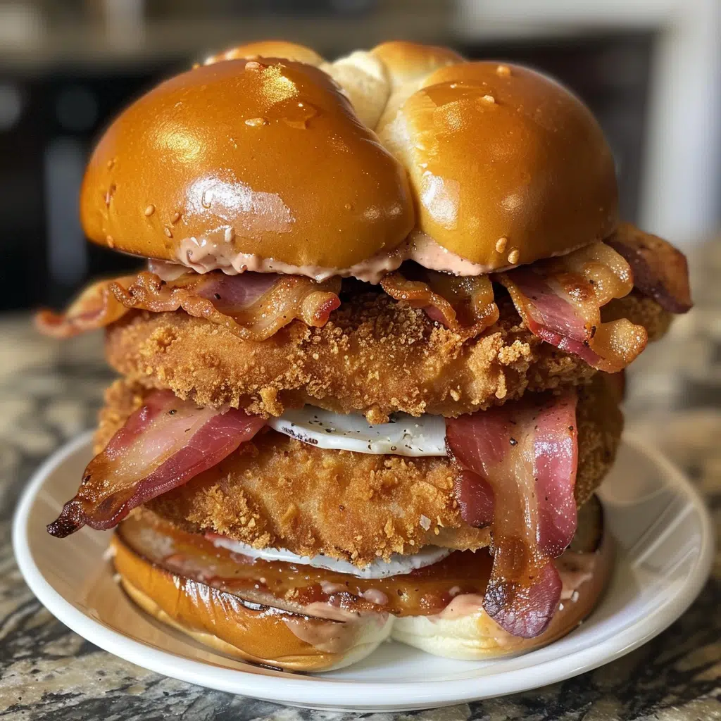 Crispy Schnitzel Bacon Pretzel Sandwich — restaurant-quality recipe photo