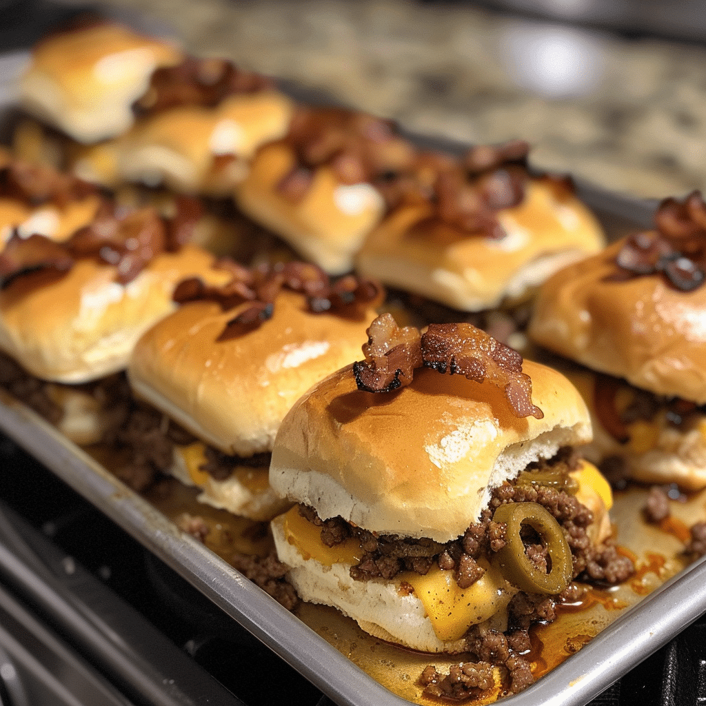 How to make Fireball Whiskey Jalapeño Popper Sliders — key cooking step