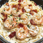 Garlic Butter Bacon Shrimp Alfredo — restaurant-quality recipe photo