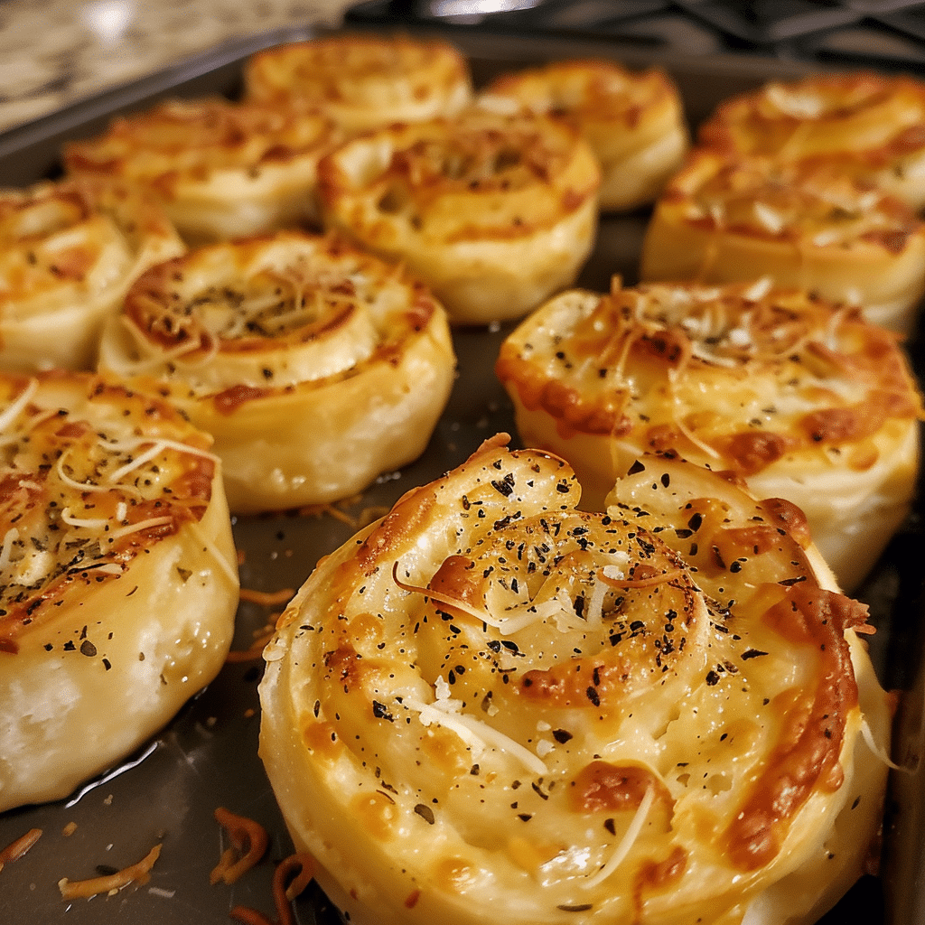 How to make Garlic Parmesan Pizza Roll-Ups — key cooking step