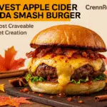 Harvest Apple Cider Gouda Smash Burger recipe - CrennRecipes elegant entrees gourmet fall burger