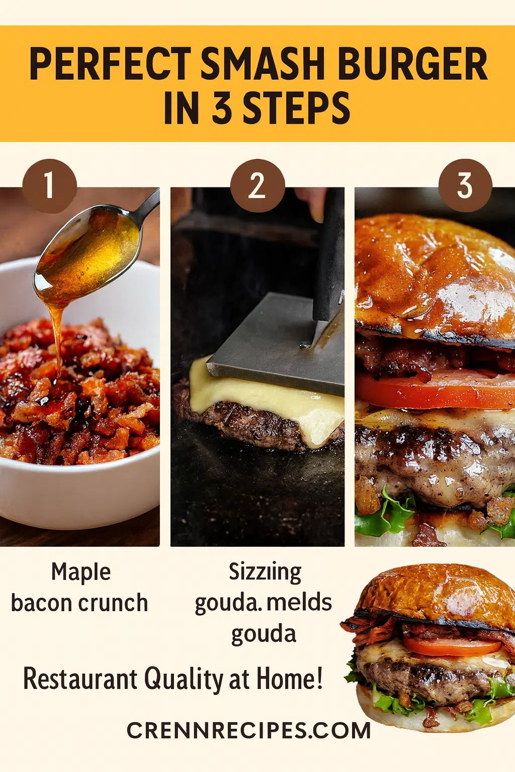 How to make perfect harvest smash burger tutorial pin - step-by-step gourmet burger guide
