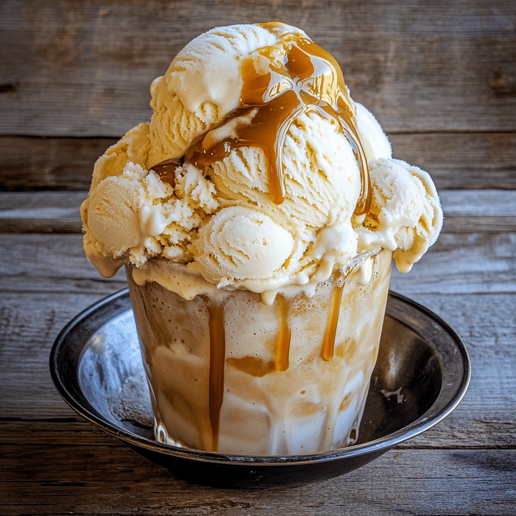 Oktoberfest Caramel Beer Ice Cream Float — chef-tested restaurant-quality photo