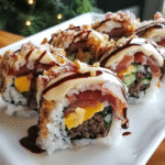 Peppermint Hot Chocolate Bacon Cheeseburger Sushi — restaurant-quality recipe photo