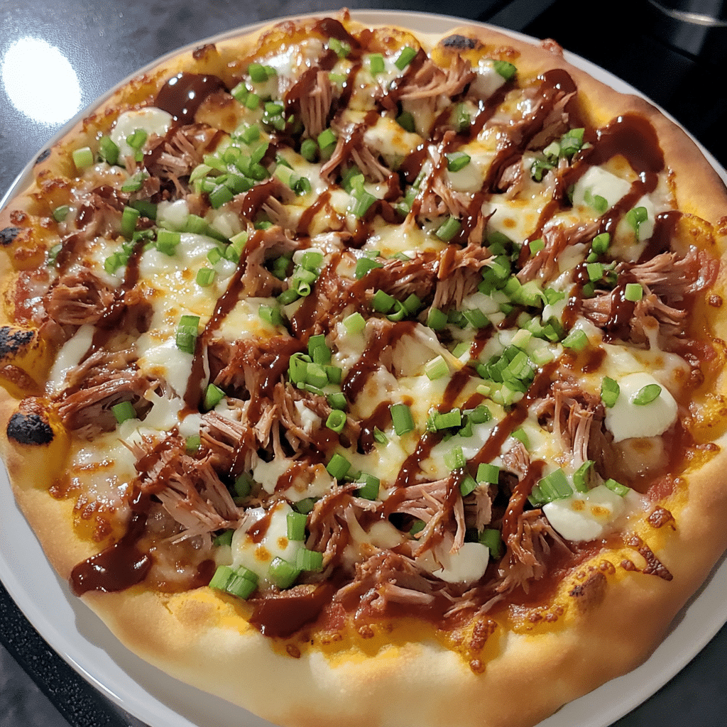 How to make Smoked Applewood Pulled Pork Pizza — key cooking step