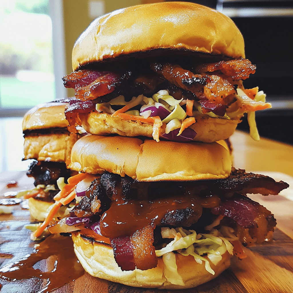 How to make Smoky Bacon & Cider BBQ Sliders — key cooking step