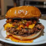 Spicy Chili Jack Smash Burger with Roasted Hatch Pepper Relish — restaurant-quality recipe photo