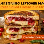 Cranberry Brie Bacon Thanksgiving Grilled Cheese recipe - CrennRecipes brunch-classics thanksgiving grilled cheese with melted brie and cranberry sauce