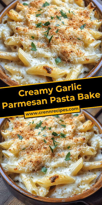 Creamy Garlic Parmesan Pasta Bake