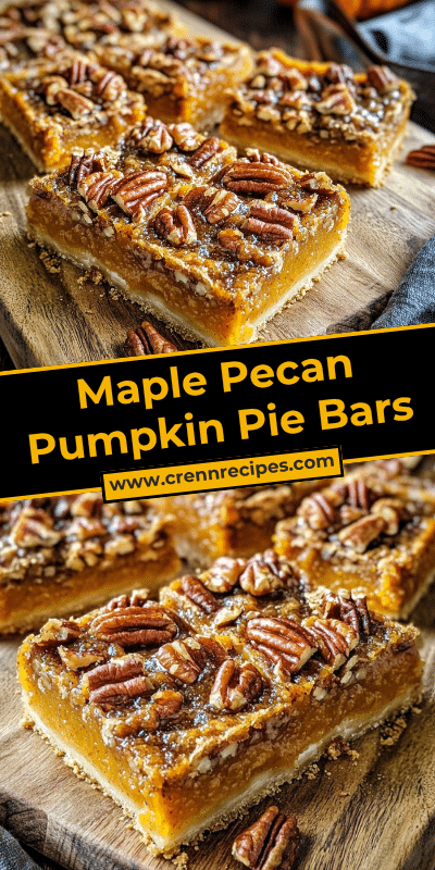 Maple Pecan Pumpkin Pie Bars