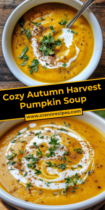 Cozy Autumn Harvest Pumpkin Soup