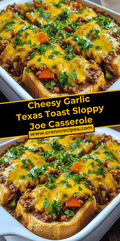 Cheesy Garlic Texas Toast Sloppy Joe Casserole