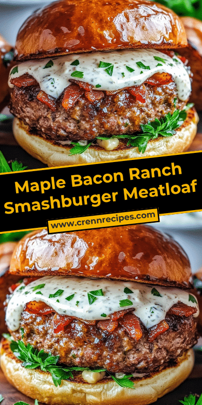 Maple Bacon Ranch Smashburger Meatloaf