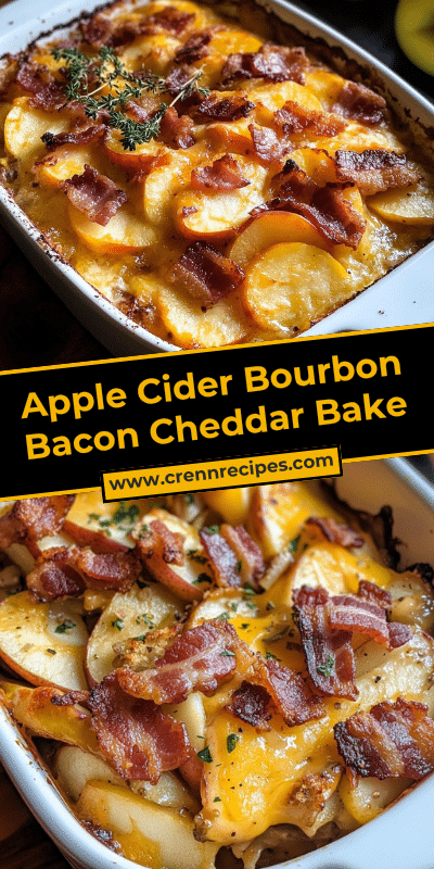 Apple Cider Bourbon Bacon Cheddar Bake