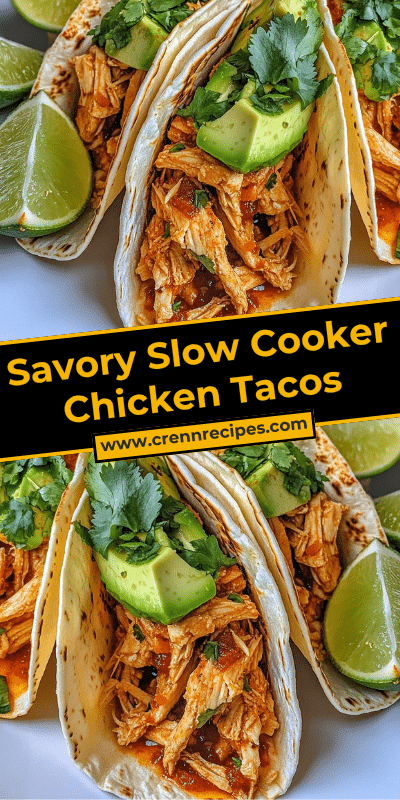 Savory Slow Cooker Chicken Tacos
