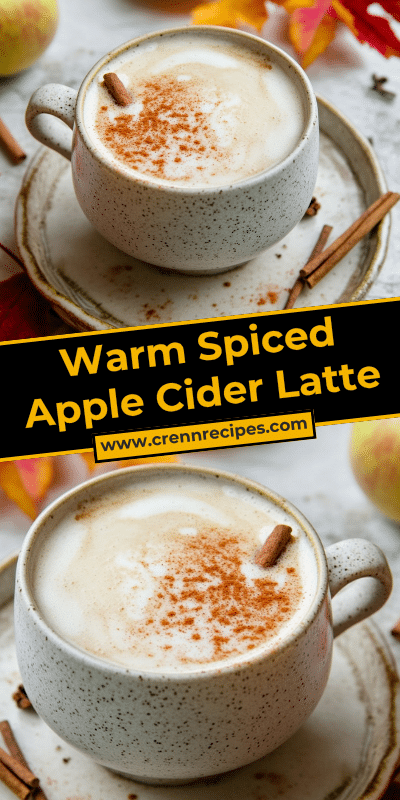 Warm Spiced Apple Cider Latte