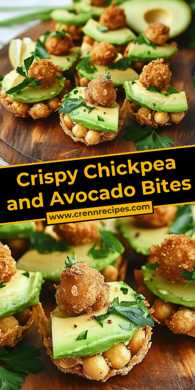 Crispy Chickpea and Avocado Bites