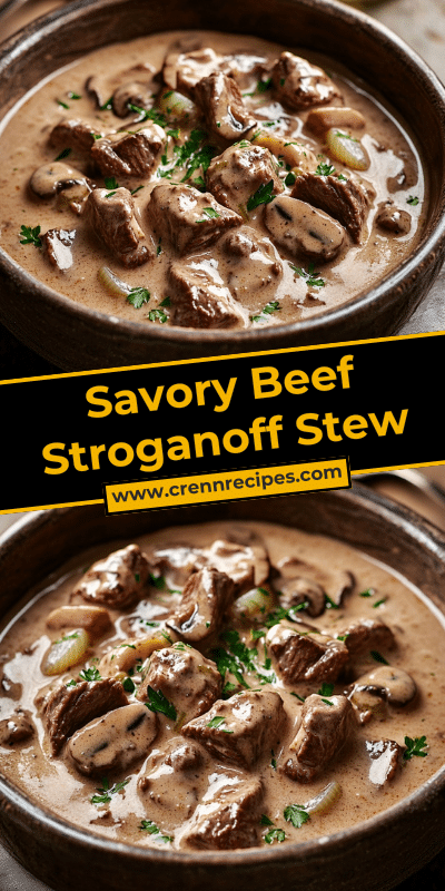 Savory Beef Stroganoff Stew
