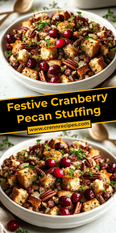 Festive Cranberry Pecan Stuffing