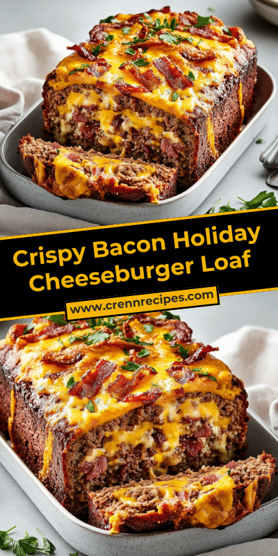 Crispy Bacon Holiday Cheeseburger Loaf