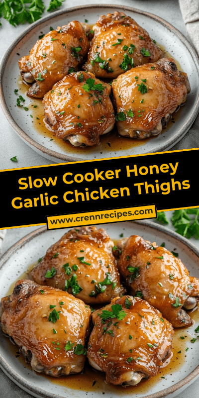 Slow Cooker Honey Garlic Chicken Thighs
