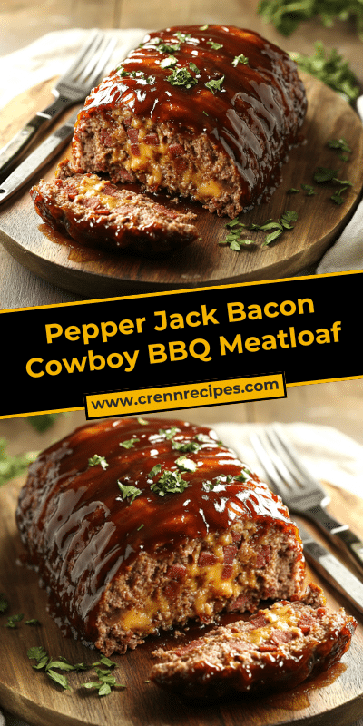 Pepper Jack Bacon Cowboy BBQ Meatloaf