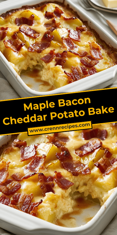 Maple Bacon Cheddar Potato Bake