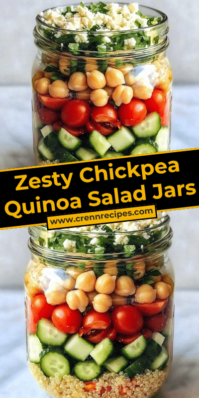 Zesty Chickpea Quinoa Salad Jars