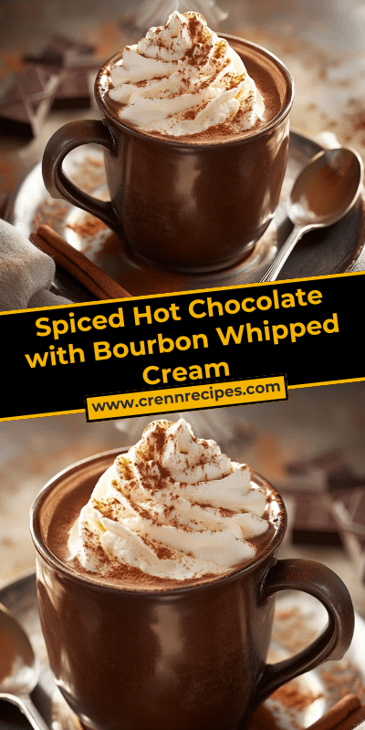 Spiced Hot Chocolate with Bourbon Whipped Cream