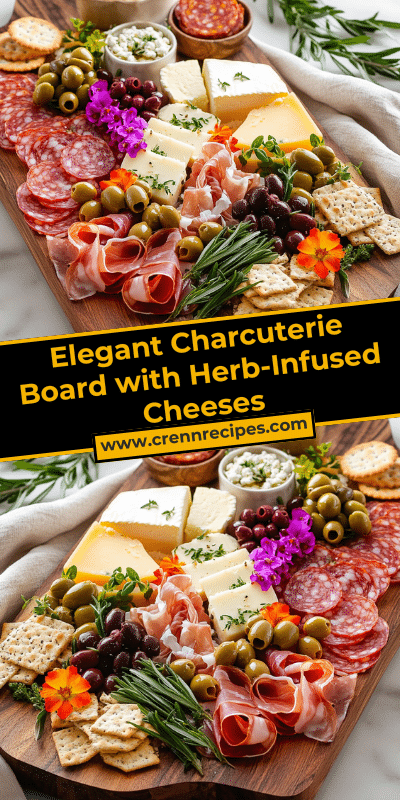 Elegant Charcuterie Board with Herb-Infused Cheeses