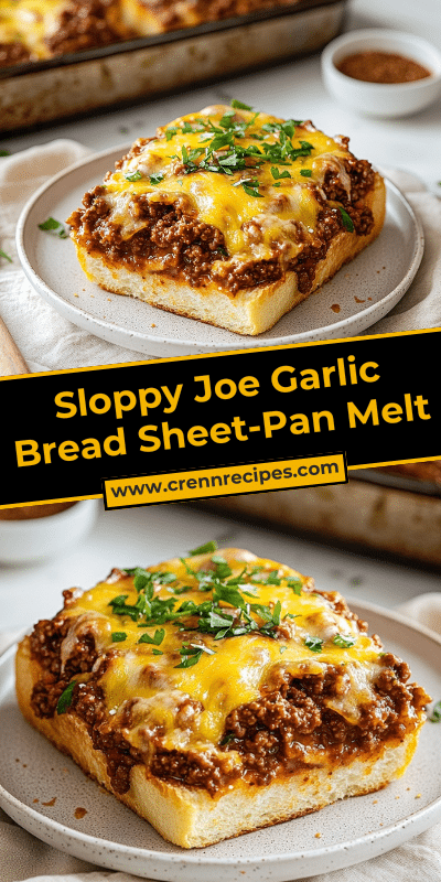 Sloppy Joe Garlic Bread Sheet-Pan Melt