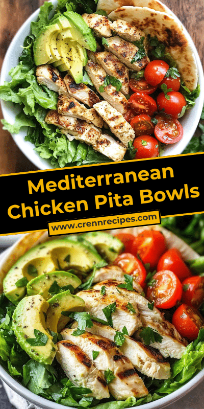 Mediterranean Chicken Pita Bowls