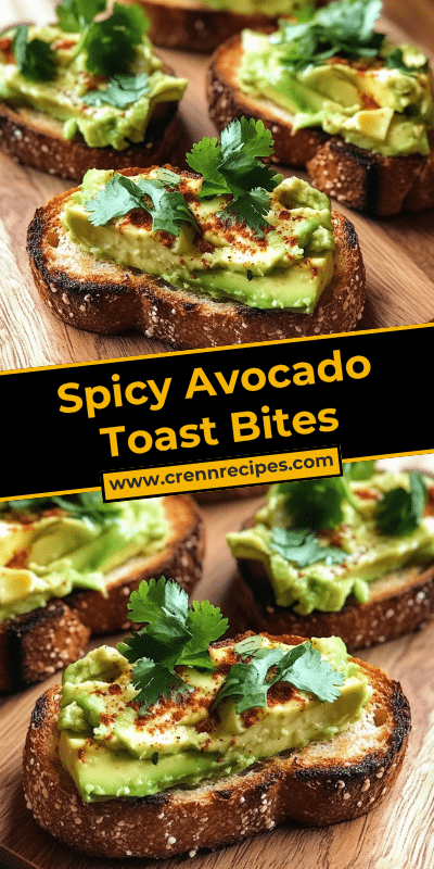 Spicy Avocado Toast Bites