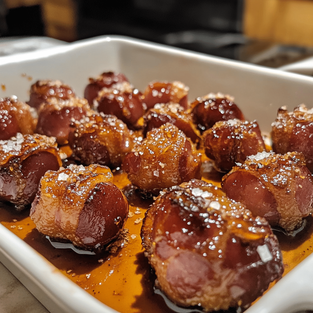 How to make Bourbon Maple Bacon Bombs with Sticky Sweet Heat — key cooking step