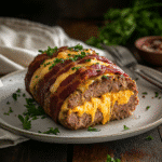 Cheddar Ranch Bacon Stuffed Meatloaf