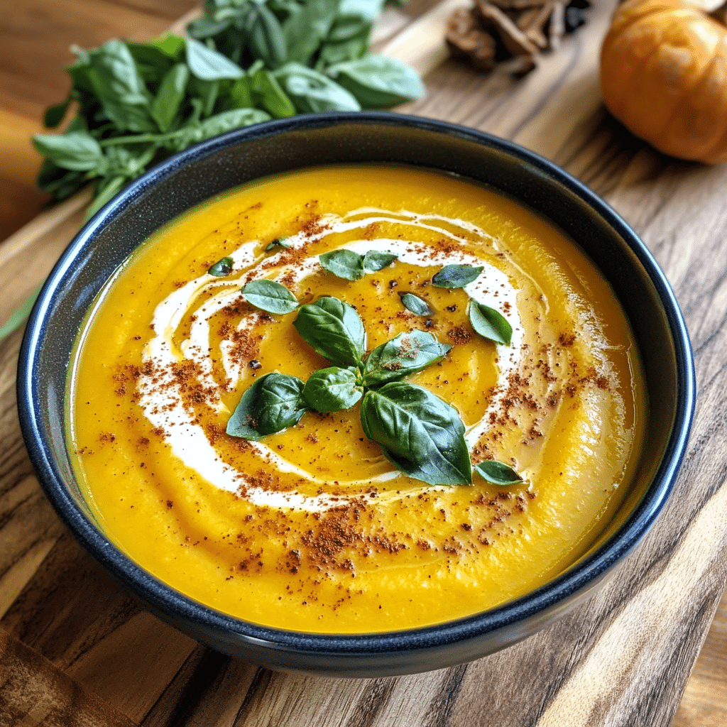 How to make Cozy Autumn Harvest Pumpkin Soup — cooking process step