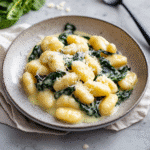 How to make Creamy Garlic Parmesan Gnocchi with Spinach — cooking process step