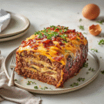 How to make Crispy Bacon Holiday Cheeseburger Loaf — cooking process step