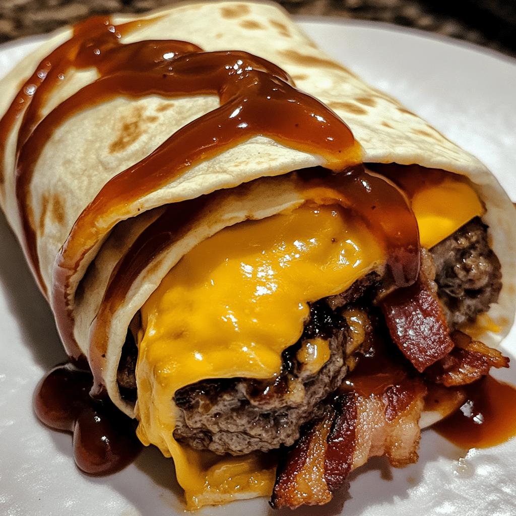 Fireball BBQ Bacon Cheeseburger Wrap