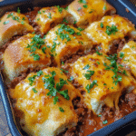 How to make Garlic Bread Cheesy Sloppy Joe Bake — cooking process step