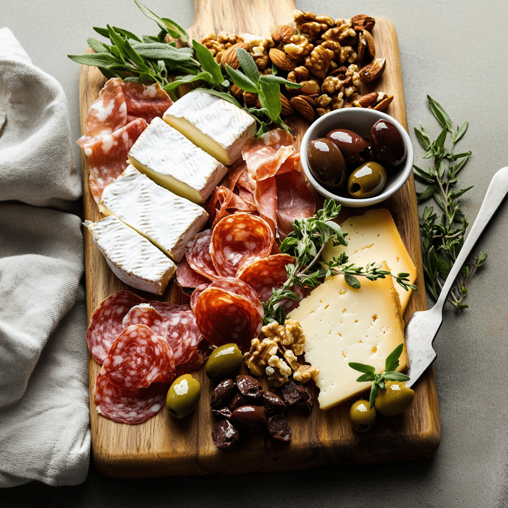 Savory Charcuterie and Cheese Board Delight — refined comfort food photo