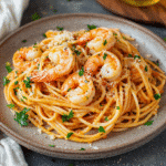 How to make Spicy Garlic Shrimp Pasta — cooking process step