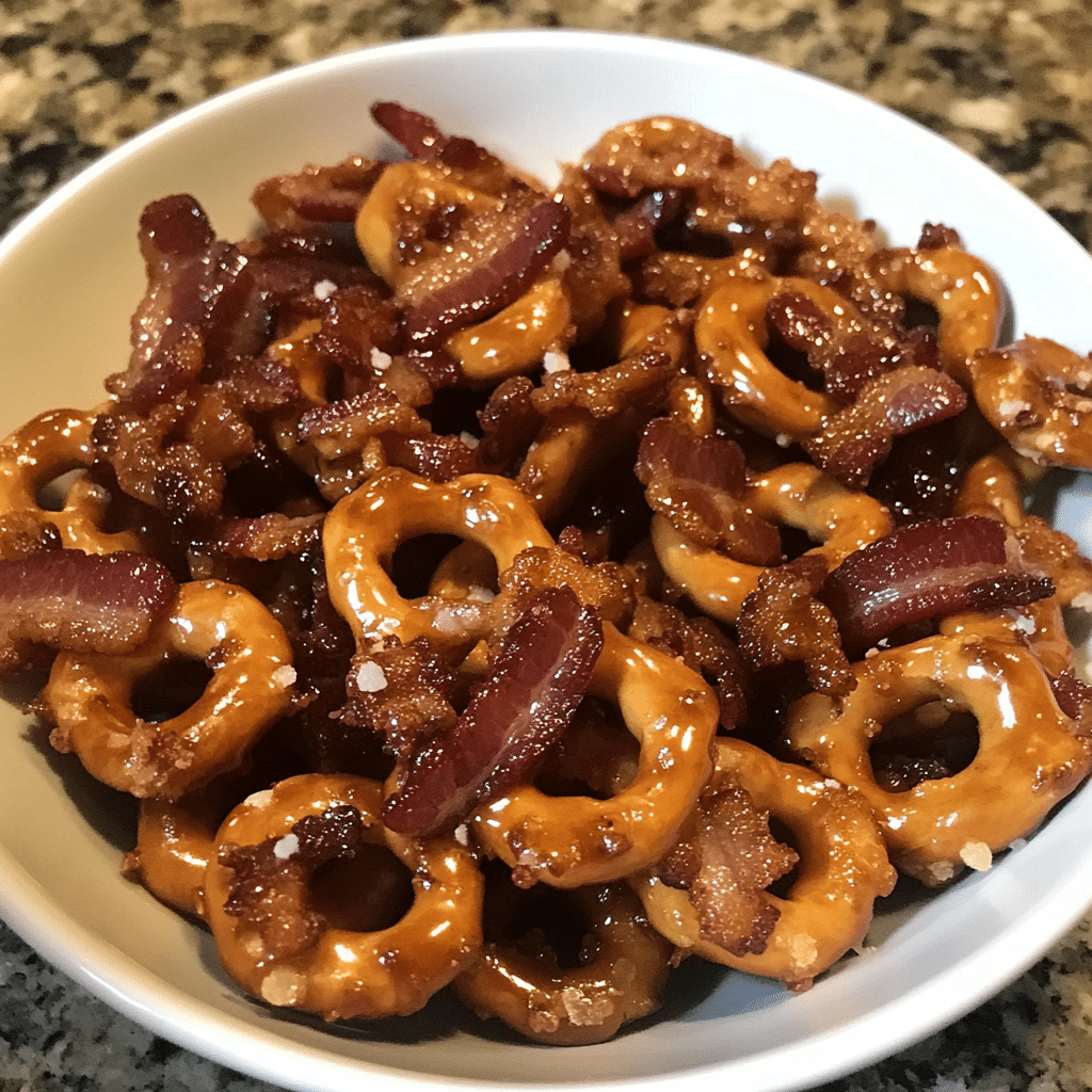 Whiskey Maple Bacon Pretzel Snaps — chef-tested restaurant-quality photo
