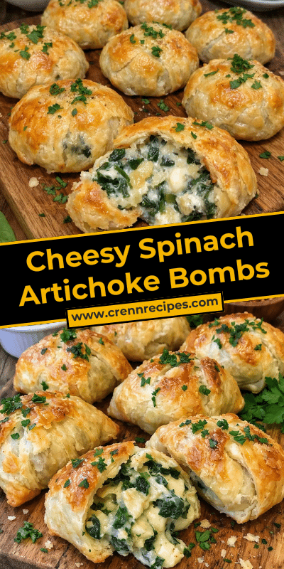 Cheesy Spinach Artichoke Bombs