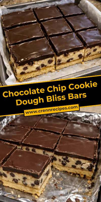 Chocolate Chip Cookie Dough Bliss Bars